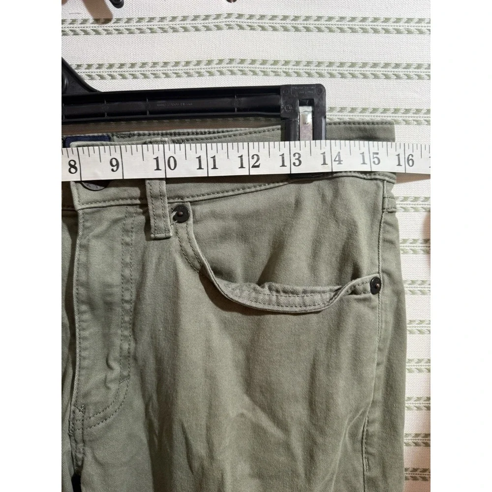 GAP Men's Slim Fit Jeans Green Denim Cotton Mid Rise Light Wash 5-Pocket
